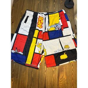Tom & Jerry Reason Streetwear Collection Men's White Red Yellow Blue color block